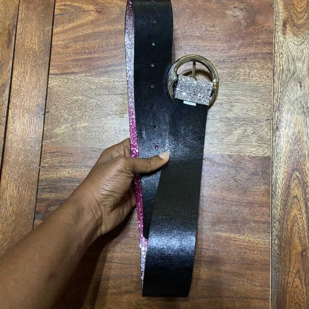 Vintage leather wide belt - image 10