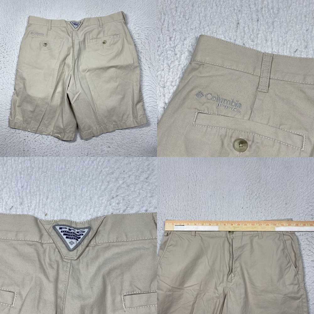 Vintage Columbia PFG Shorts Mens 36 Beige Khaki O… - image 4