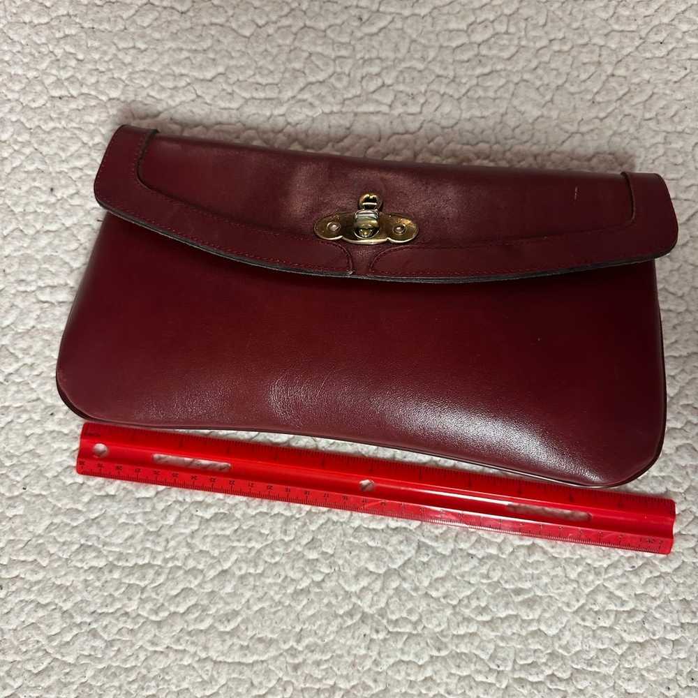 etienne aigner leather handbag vintage red - image 8