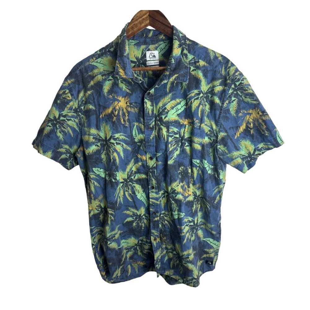 Vintage Quicksilver Men’s Floral Hawaiian Shirt S… - image 1