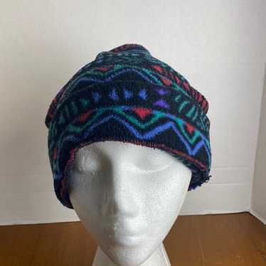 vintage columbia beanie bright colored hat