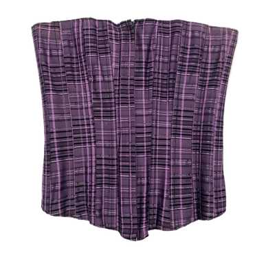90's Purple Plaid Corset (S/M)