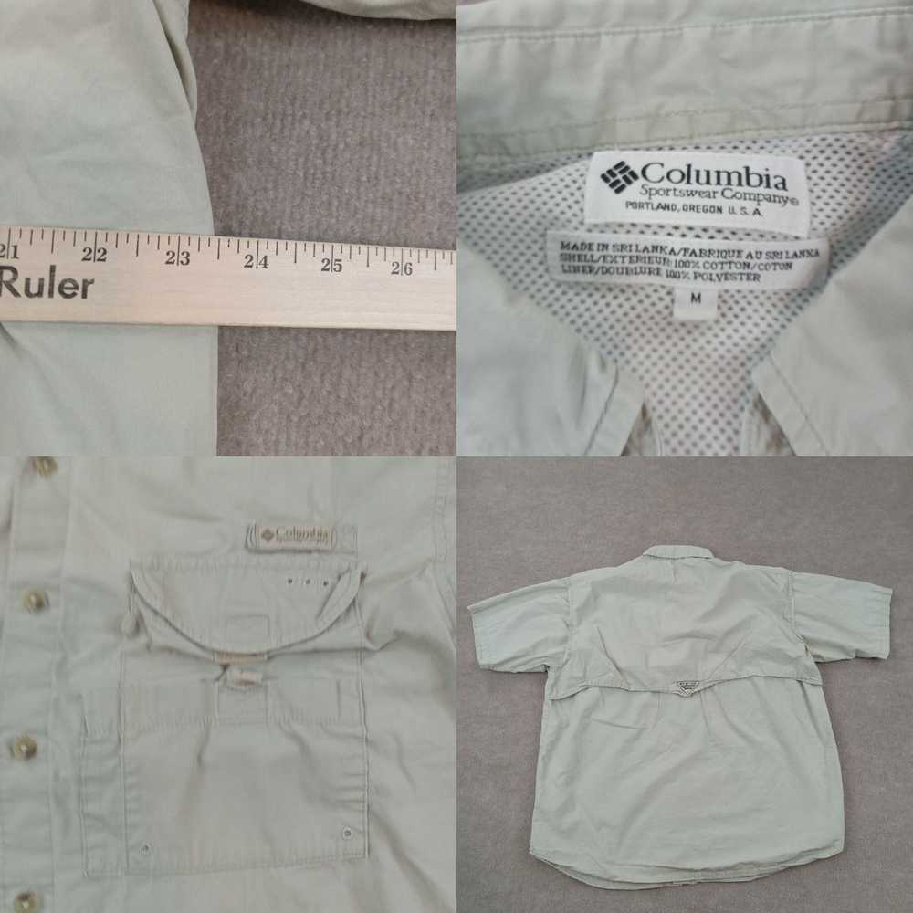 Vintage Columbia PFG Shirt Mens Medium Beige Butt… - image 4