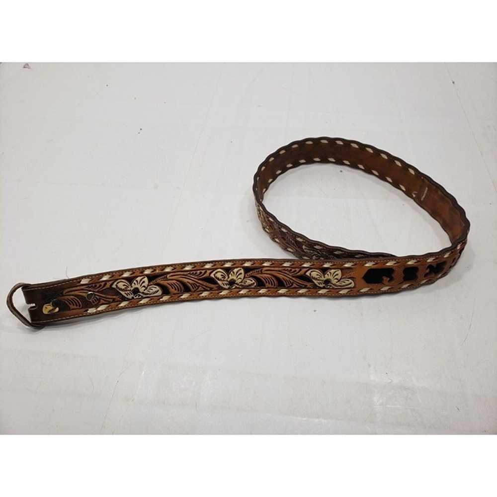 Kona Kut by Nocona Belt Co Tooled Leather Belt Cu… - image 1