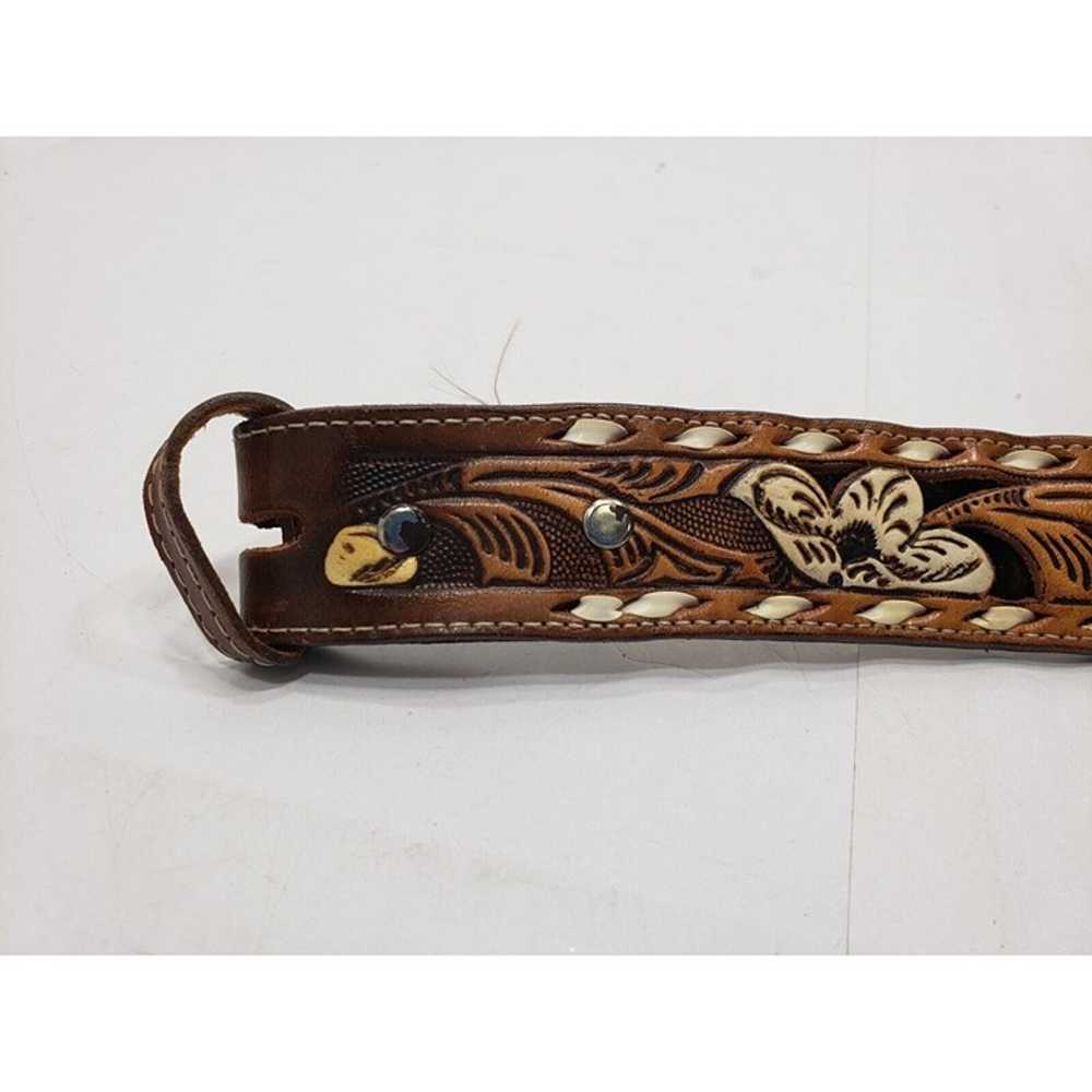 Kona Kut by Nocona Belt Co Tooled Leather Belt Cu… - image 2