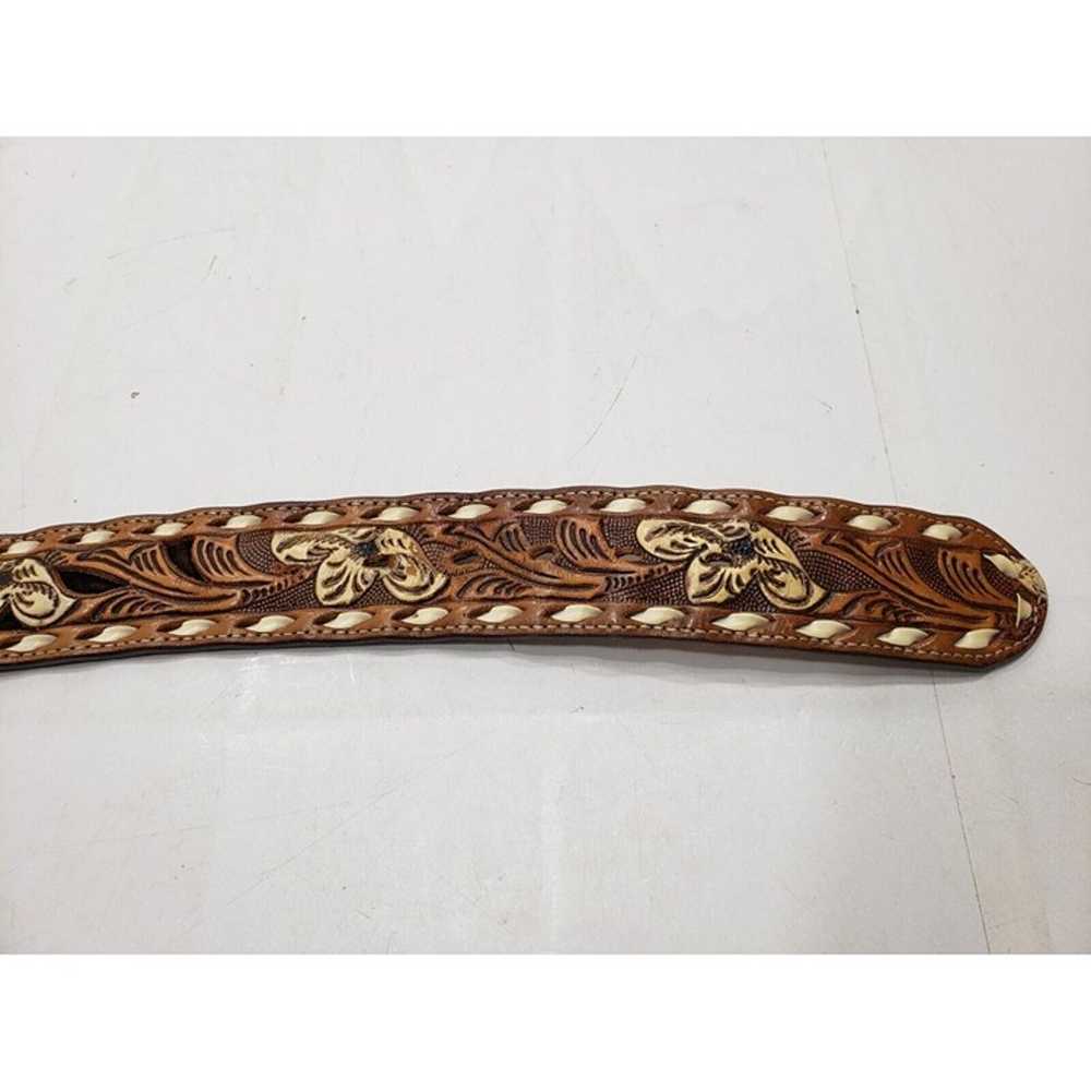 Kona Kut by Nocona Belt Co Tooled Leather Belt Cu… - image 4