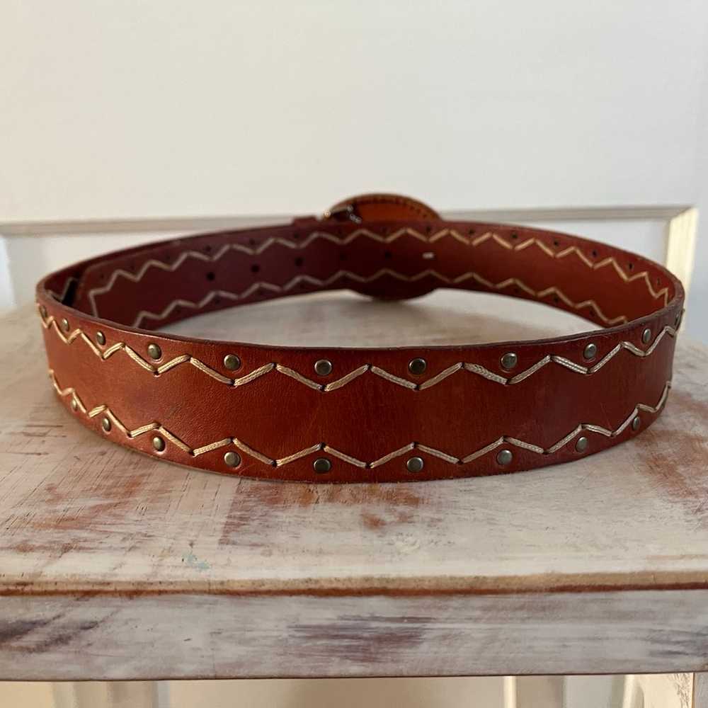 Vintage Express Leather Belt - image 3