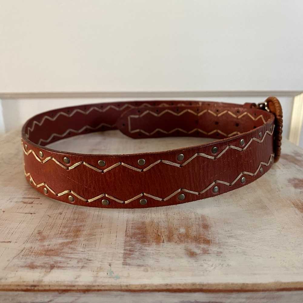 Vintage Express Leather Belt - image 4