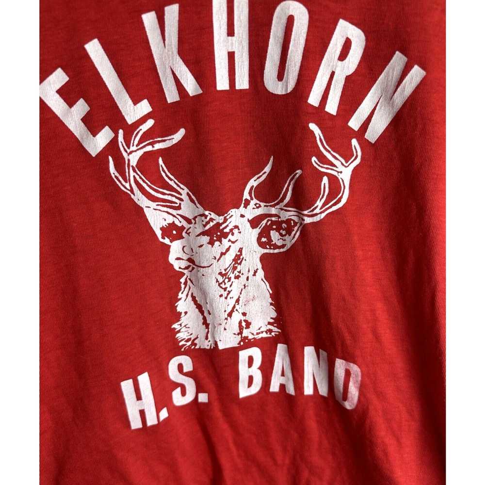 Vintage Vintage 70’s Elkhorn H.S Band Ringer Mesh… - image 2