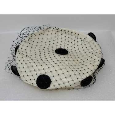 Vintage Styled by Janet Women's Hat White & Black - image 1