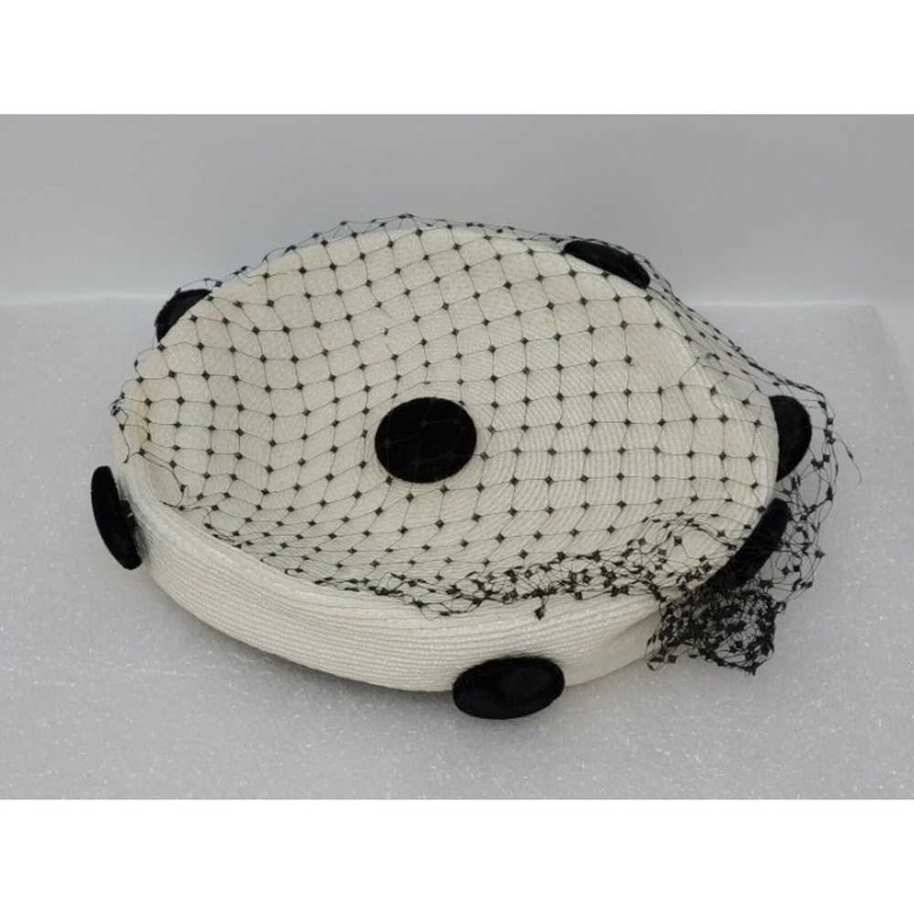 Vintage Styled by Janet Women's Hat White & Black - image 2