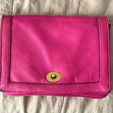 Vintage J.Crew Pink Leather Crossbody Purse