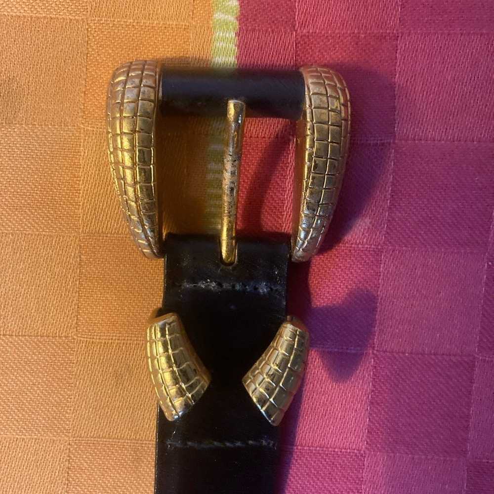 Vintage 1980s Ellen Tracey leather belt - image 3