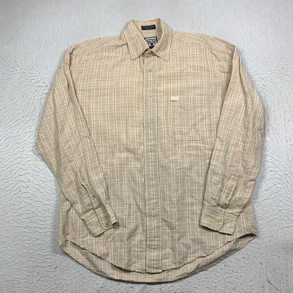 Vintage Vintage Faconnable Shirt Mens Medium Brow… - image 1