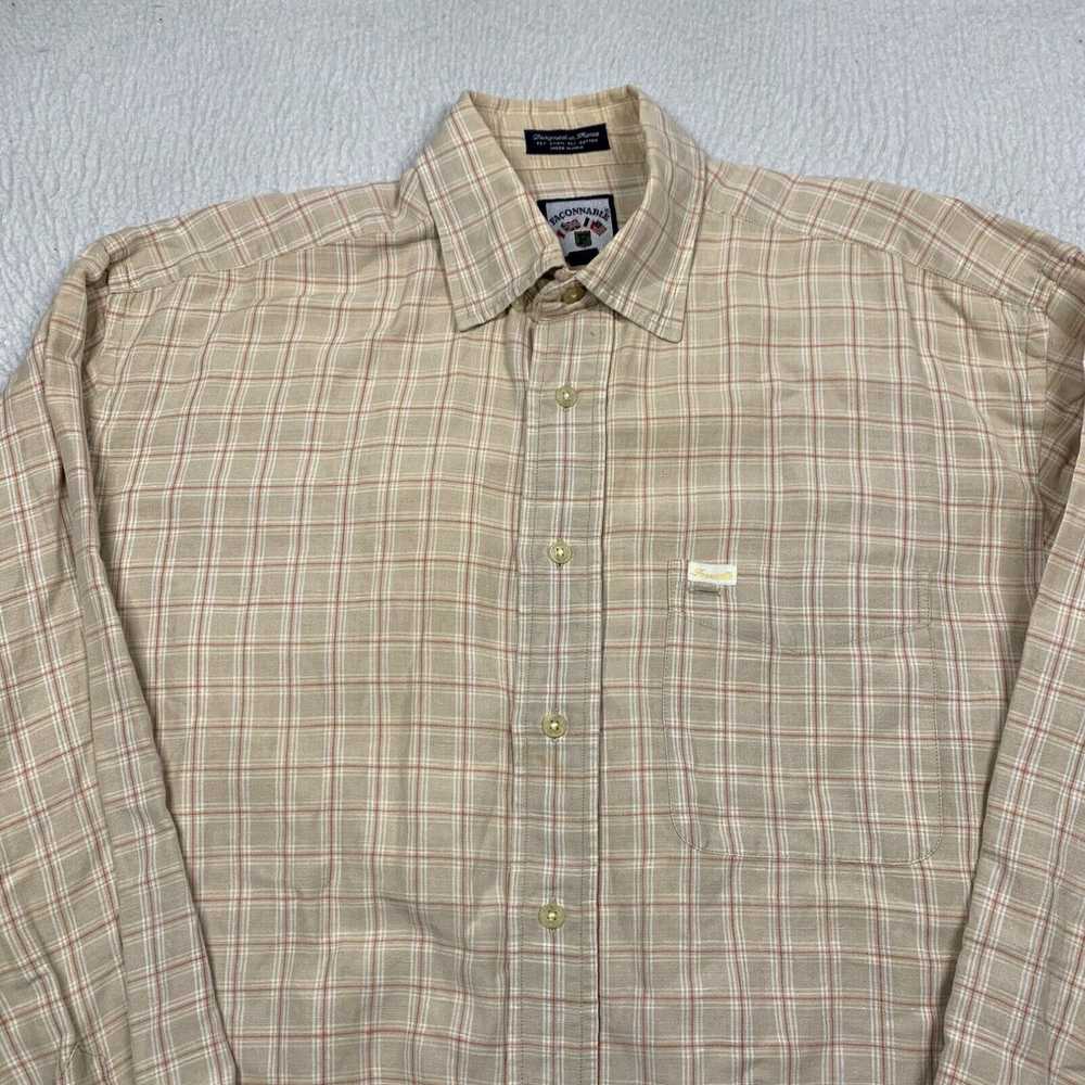 Vintage Vintage Faconnable Shirt Mens Medium Brow… - image 2