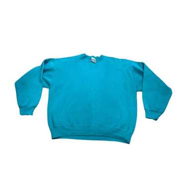 Tultex Vintage 90’s Tultex Men’s Blank Green Crew… - image 1