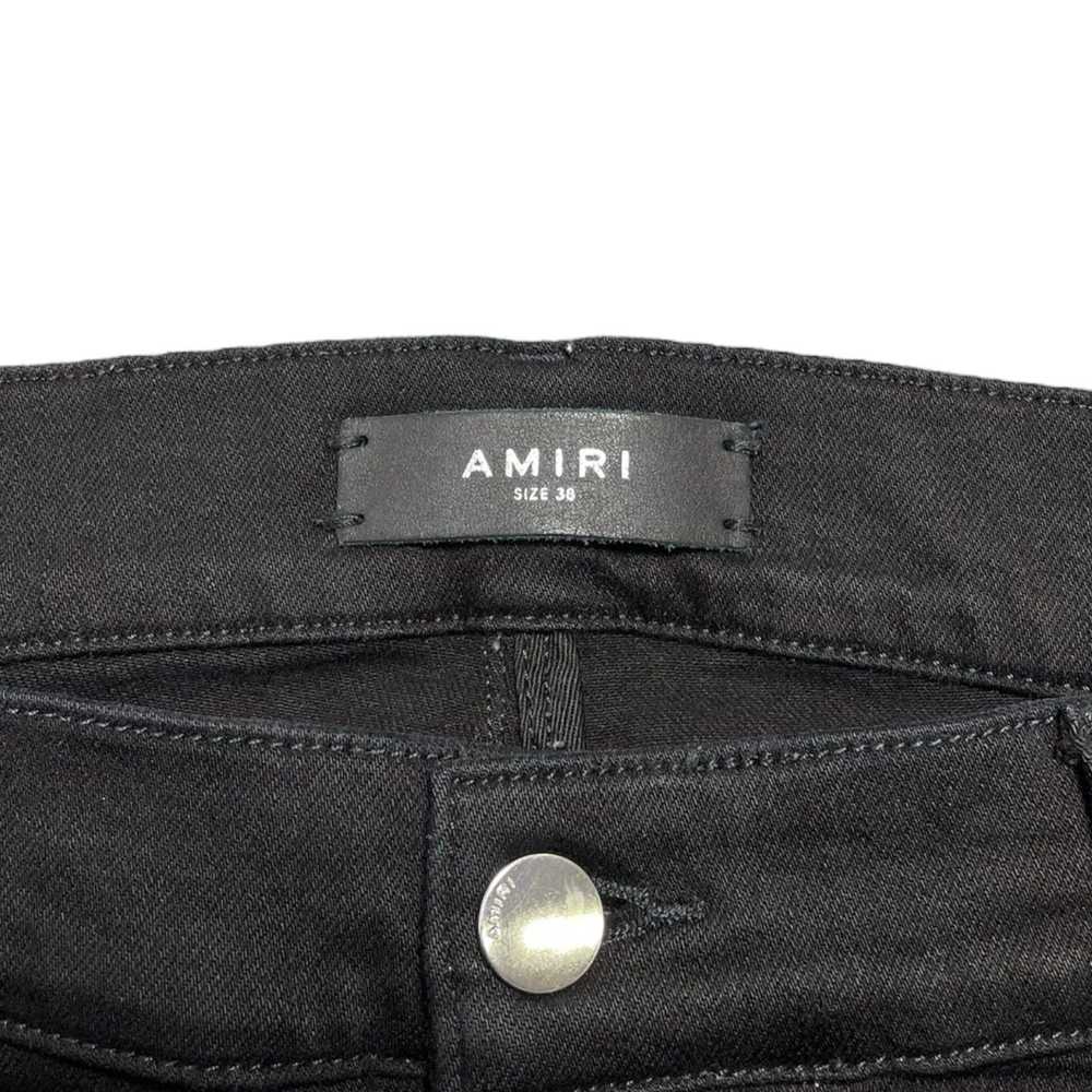 Amiri Amiri MX1 Leather Patch Jeans Black - image 4