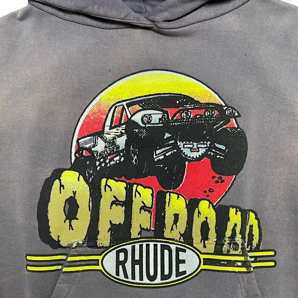 Rhude Off-Road Hooded Sweatshirt Vintage Grey - image 3