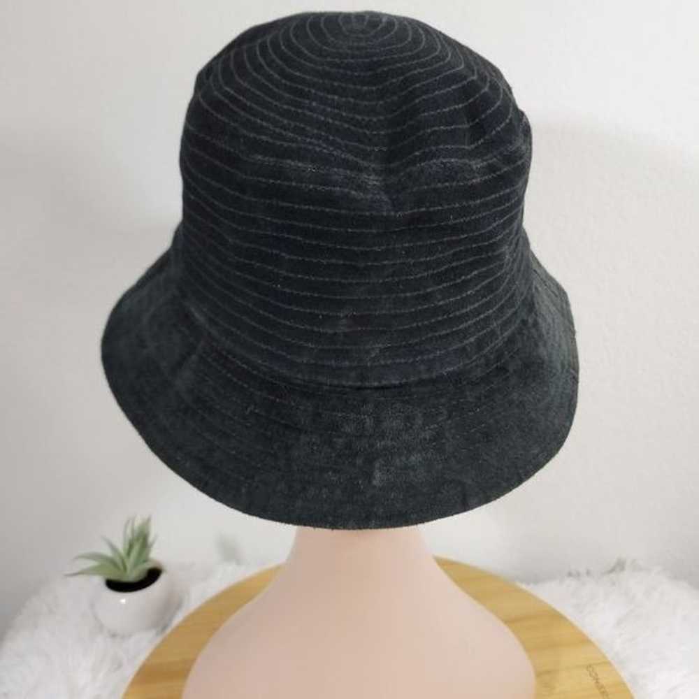 Vintage LIZ CLAIBORNE black suede leather bucket … - image 3