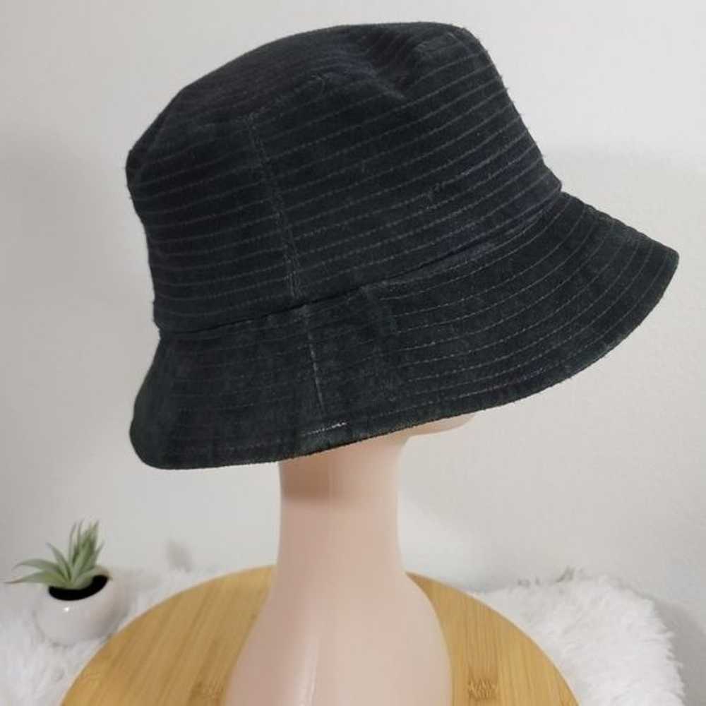 Vintage LIZ CLAIBORNE black suede leather bucket … - image 4