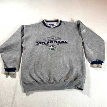 Starter Vintage Notre Dame Sweater Mens Large Gra… - image 1