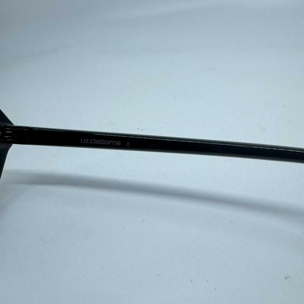 Liz Claiborne Vintage Black Sunglasses Oval Full … - image 6