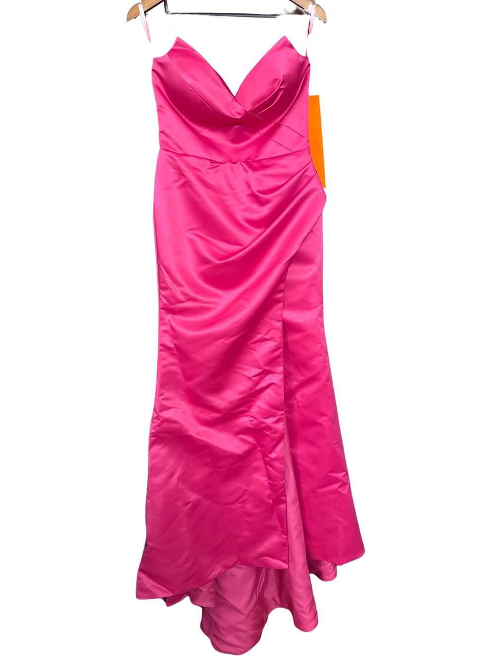 Milla Fuchsia Strapless evening gown with thigh s… - image 3