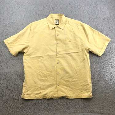 Vintage Jamaica Jaxx Shirt Adult Large Yellow Silk