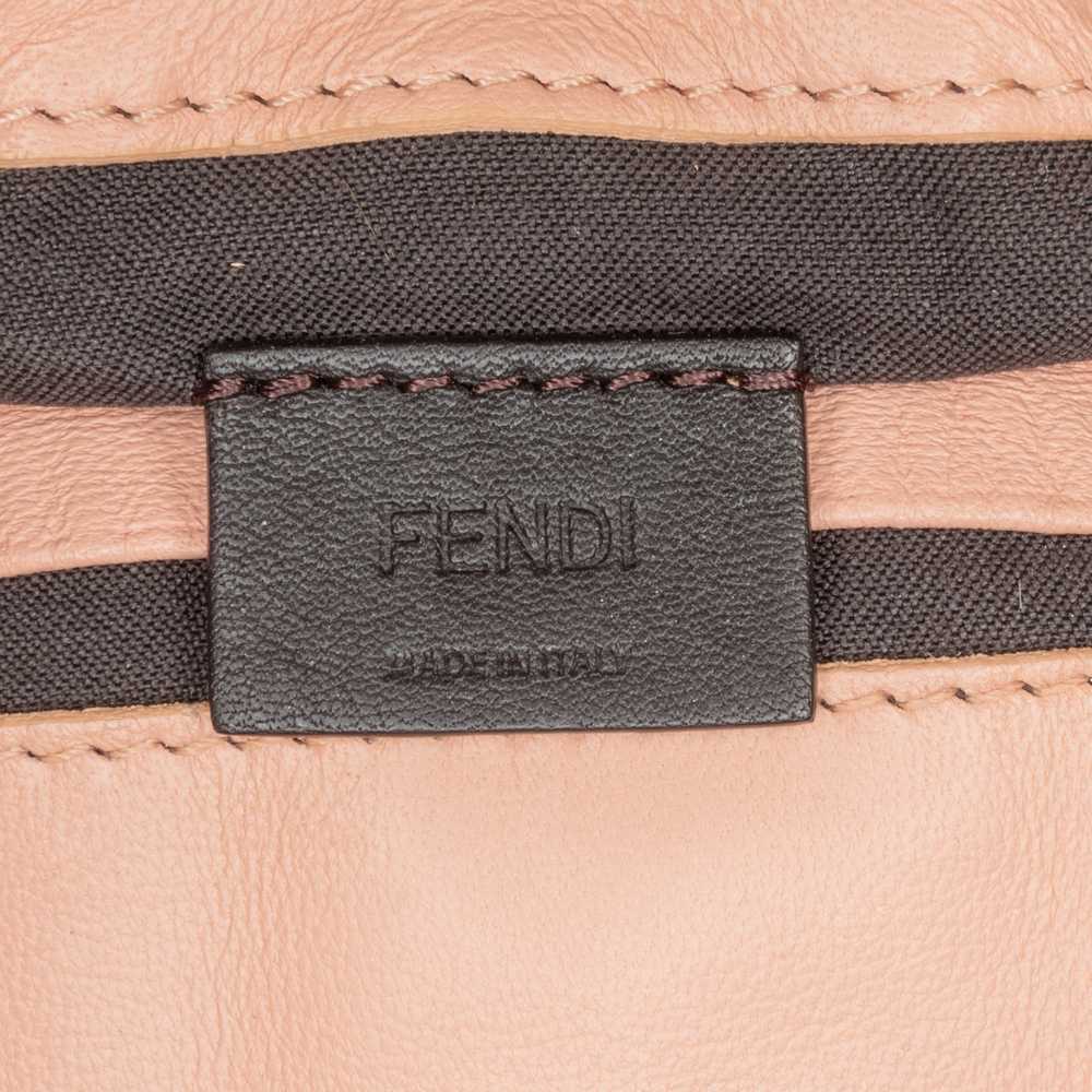 Pink Fendi Mini Embossed Zucca Baguette Satchel - image 6