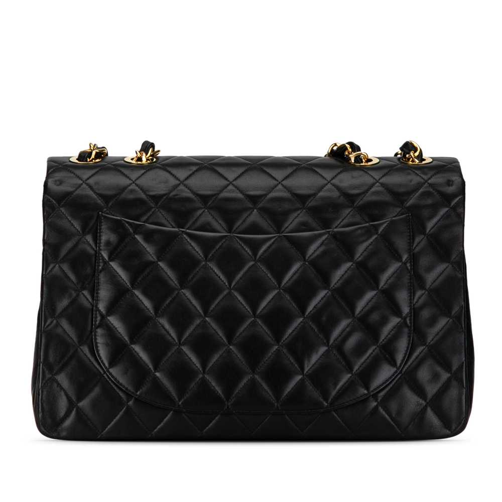 Black Chanel Maxi XL Classic Lambskin Single Flap… - image 3