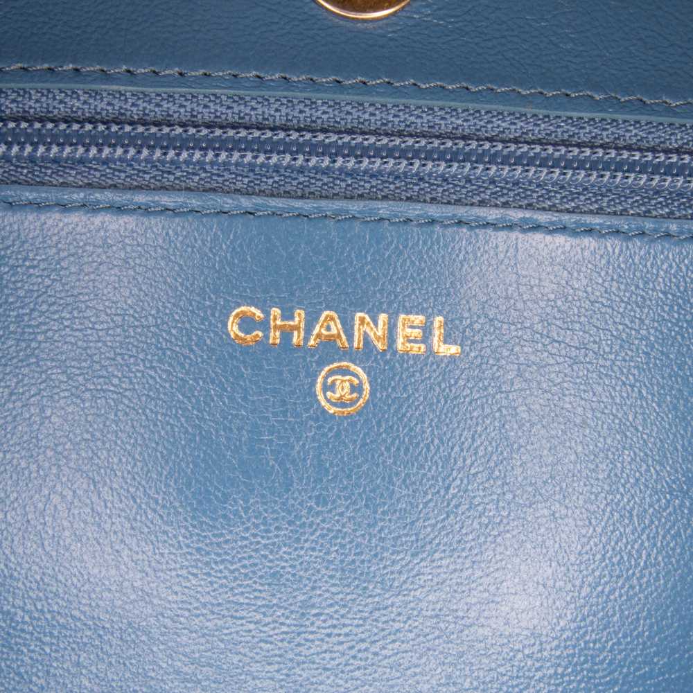 Blue Chanel Quilted Lambskin 19 Wallet on Chain S… - image 7