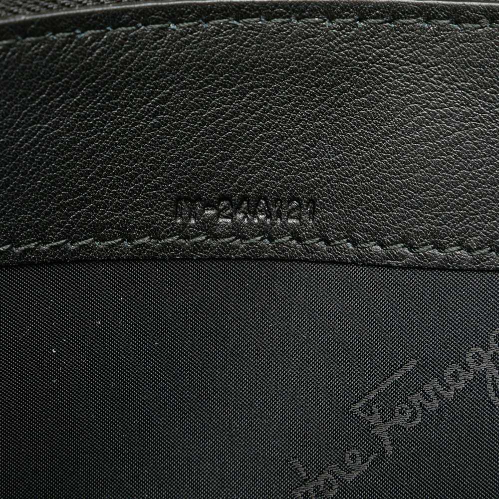 Black Ferragamo Leather Logo Clutch - image 7