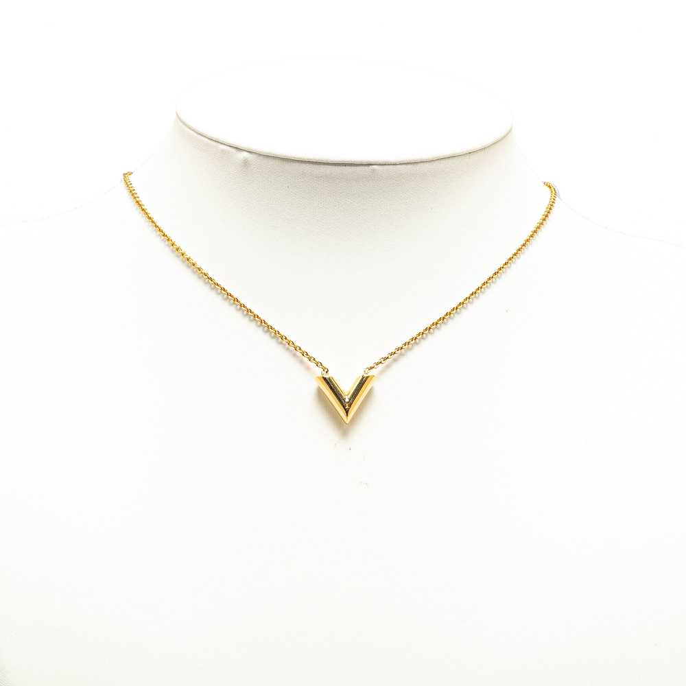 Gold Louis Vuitton Gold Plated Essential V Neckla… - image 6