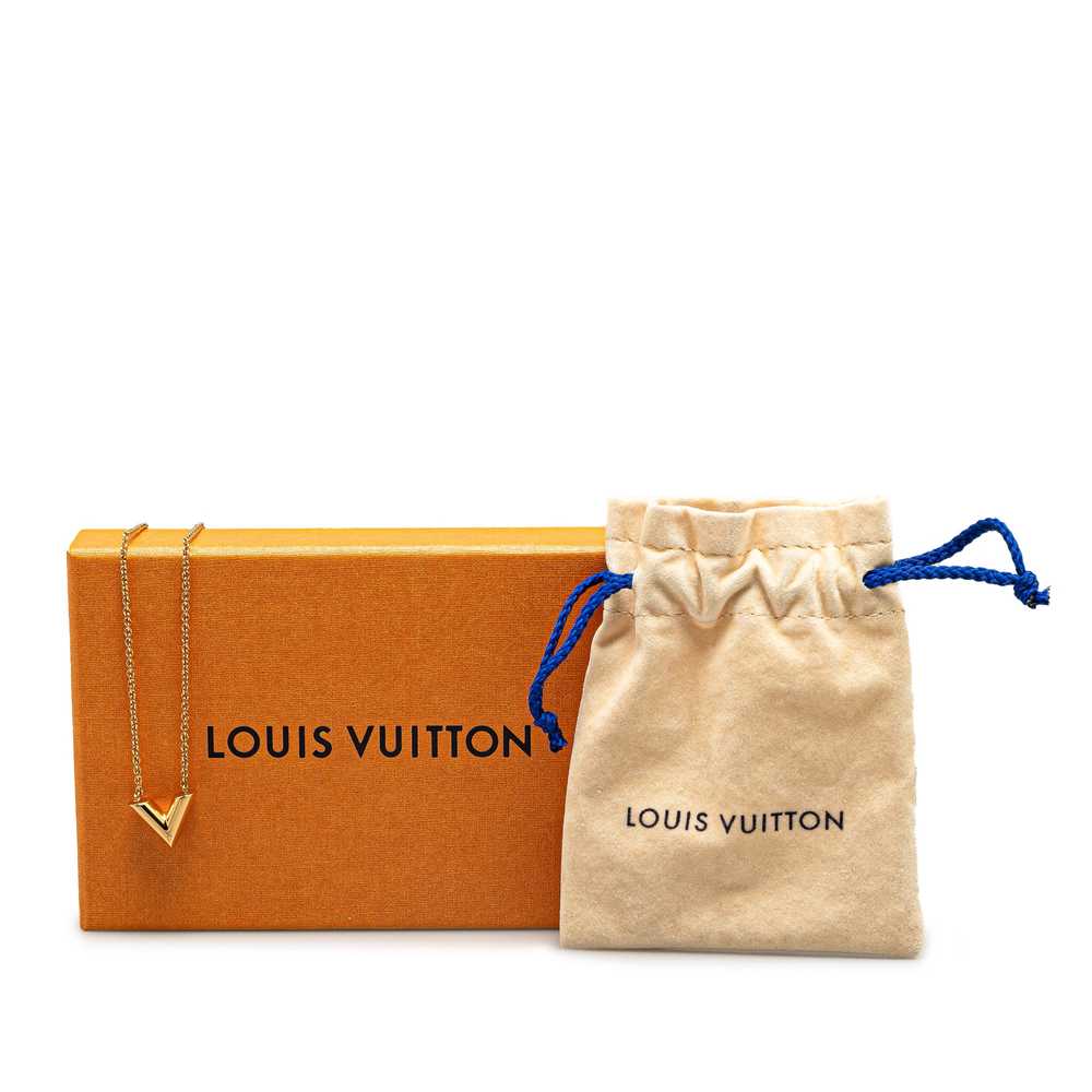 Gold Louis Vuitton Gold Plated Essential V Neckla… - image 7