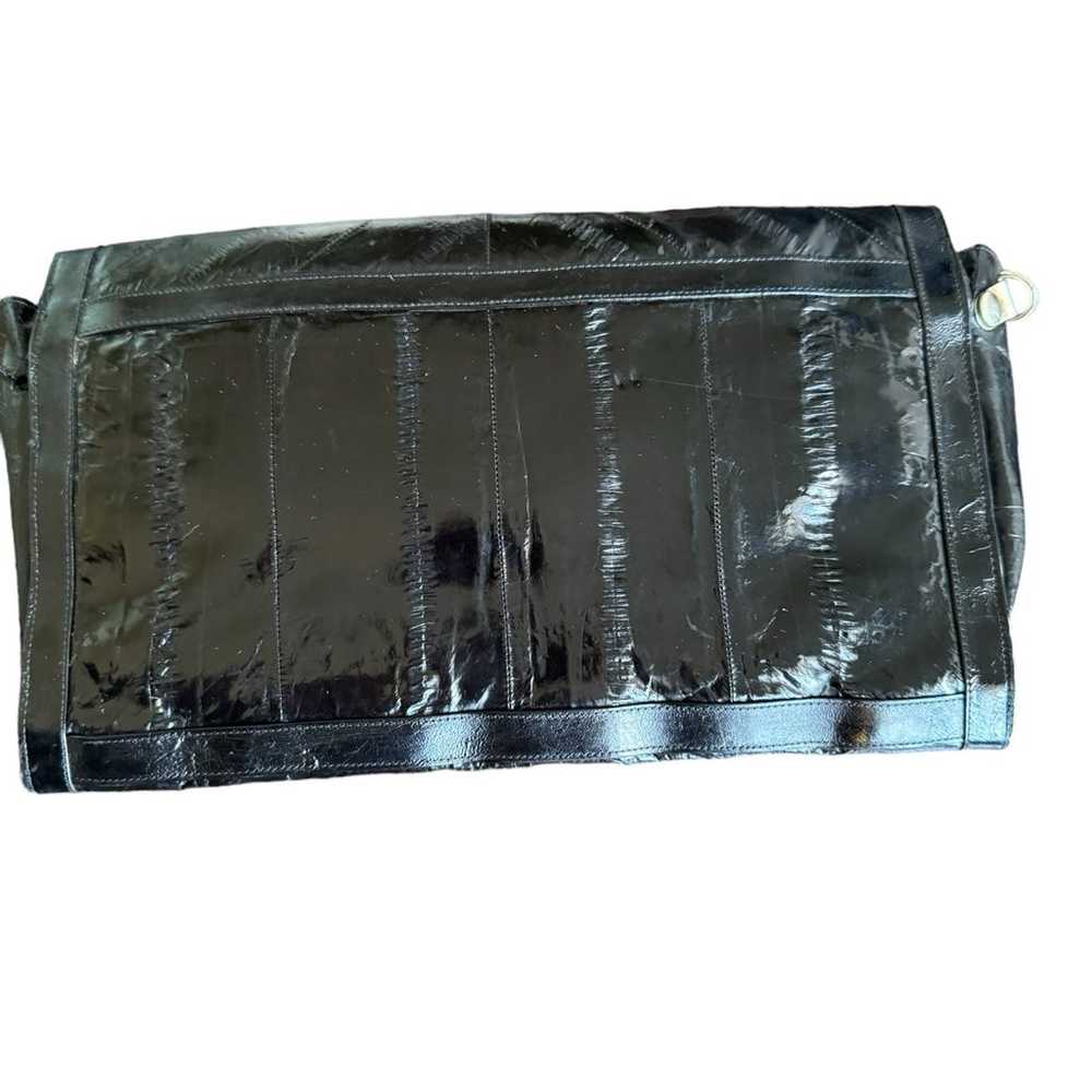 Vintage Black Eel skin clutch - image 2