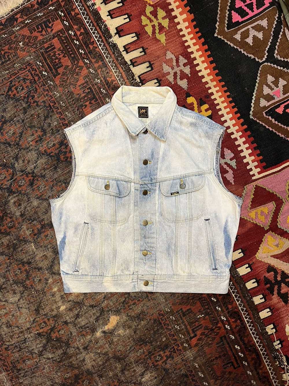 Lee × Made In Usa × Vintage Vintage 80s Lee denim… - image 1