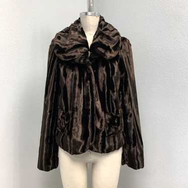 Vintage Bern And Mort Soft Brown Faux Fur Lined C… - image 1