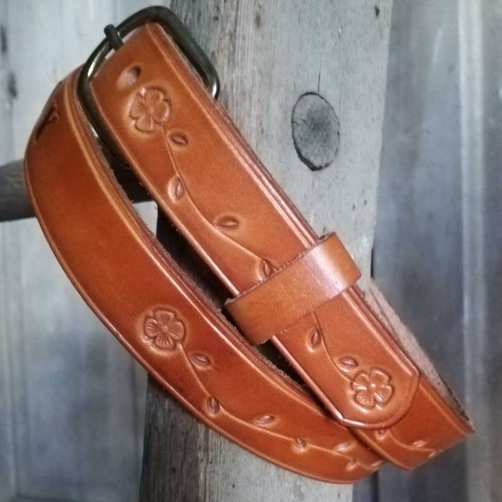 Vintage Leather Belt - image 1