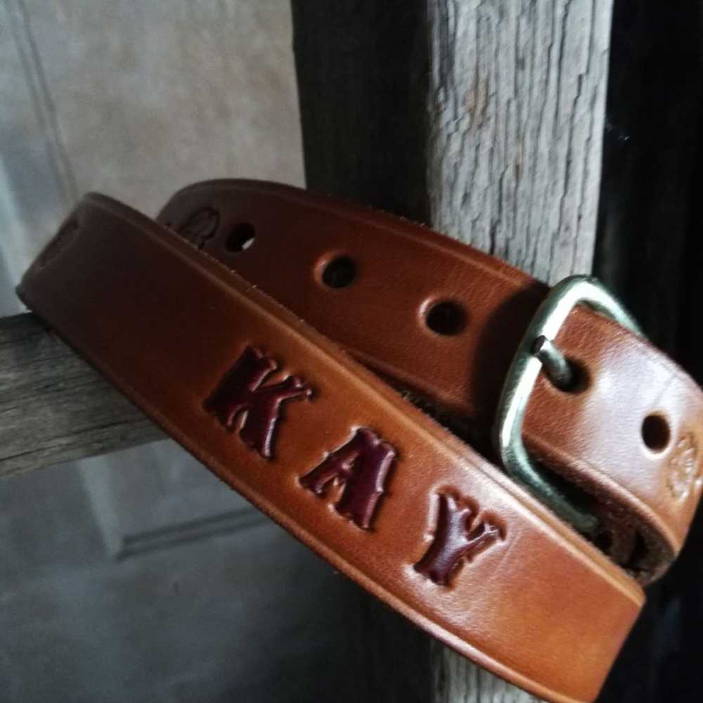 Vintage Leather Belt - image 3