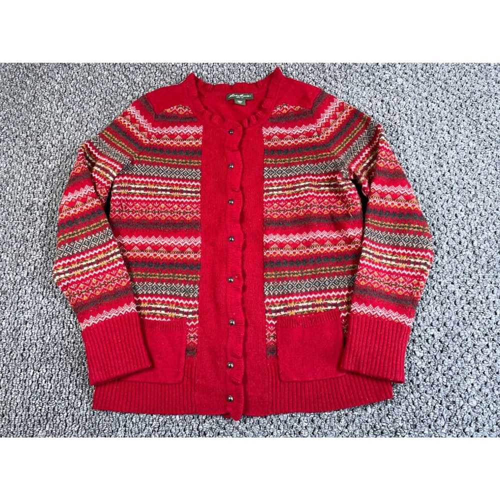 Eddie Bauer Eddie Bauer Wool Fair Isle Cardigan W… - image 1