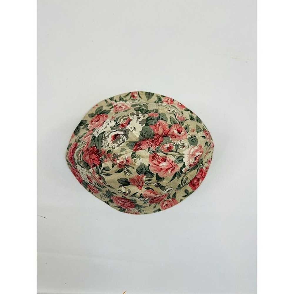 VTG Y2K Garden Party Country Floral Canvas Bucket… - image 3