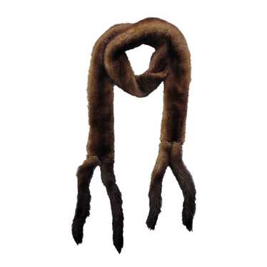 Vintage Skinny Real Mink Fur Scarf Stole Tassels … - image 1