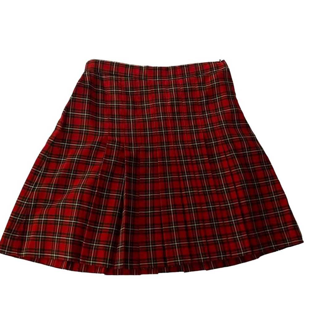 Vintage Handmade Red Plaid Skirt Womens Size Smal… - image 2