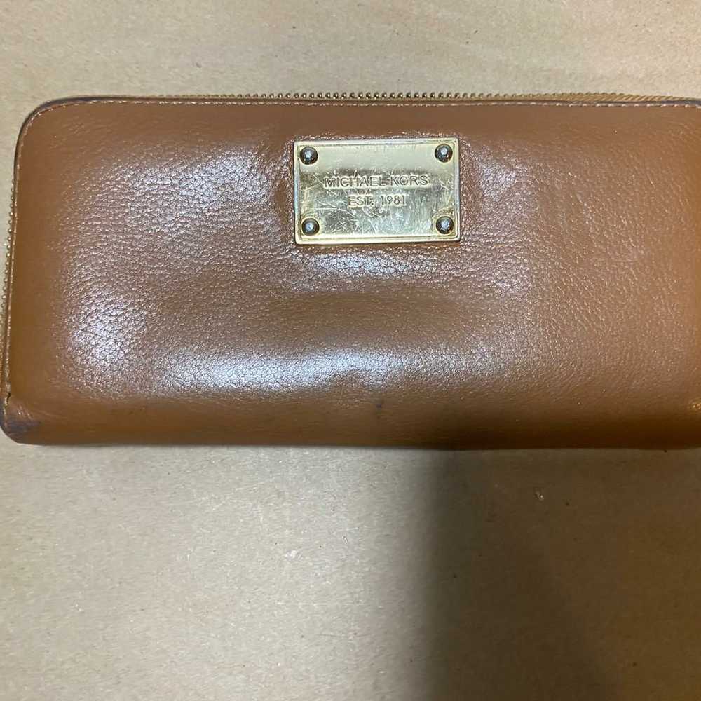 Vintage Michael Kors Leather Zipper Wall - image 7