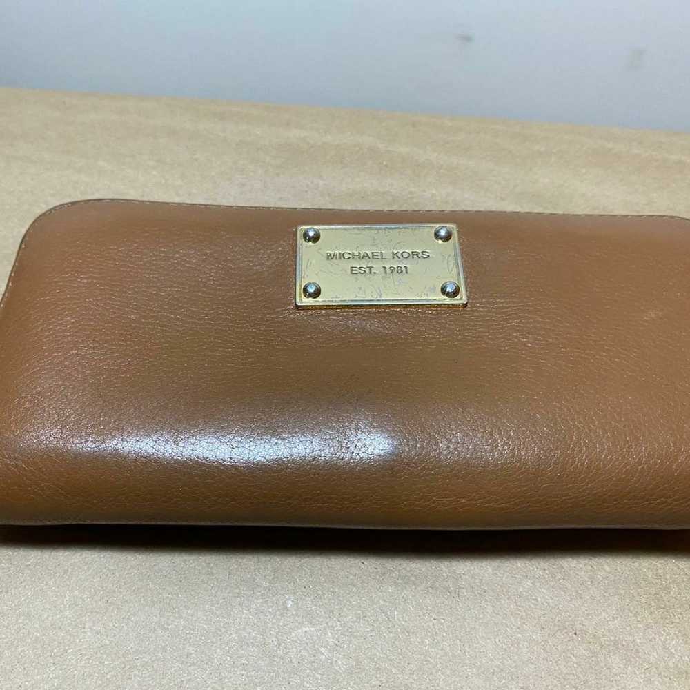 Vintage Michael Kors Leather Zipper Wall - image 9