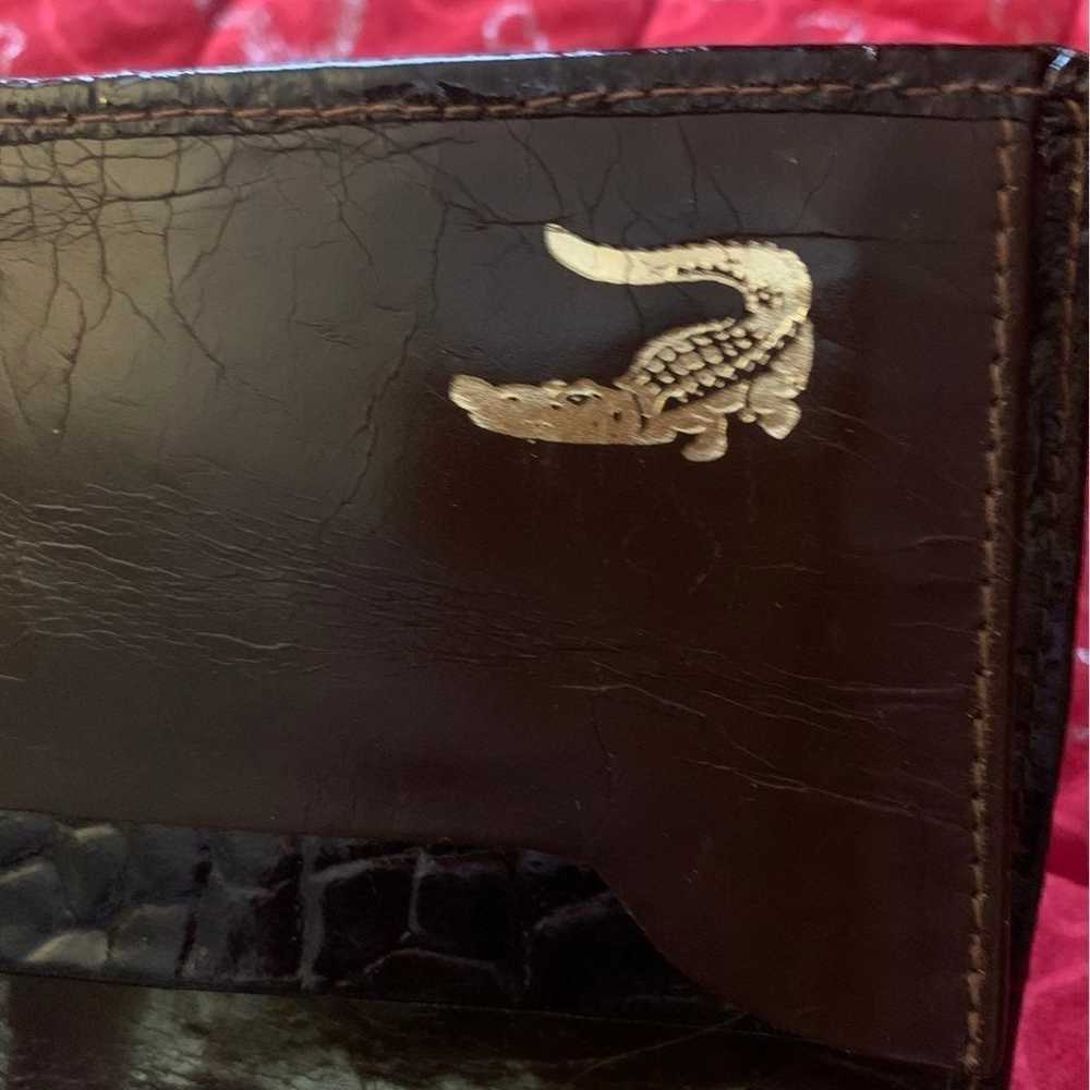 Vintage Long Brown Alligator Wallet/clut - image 4