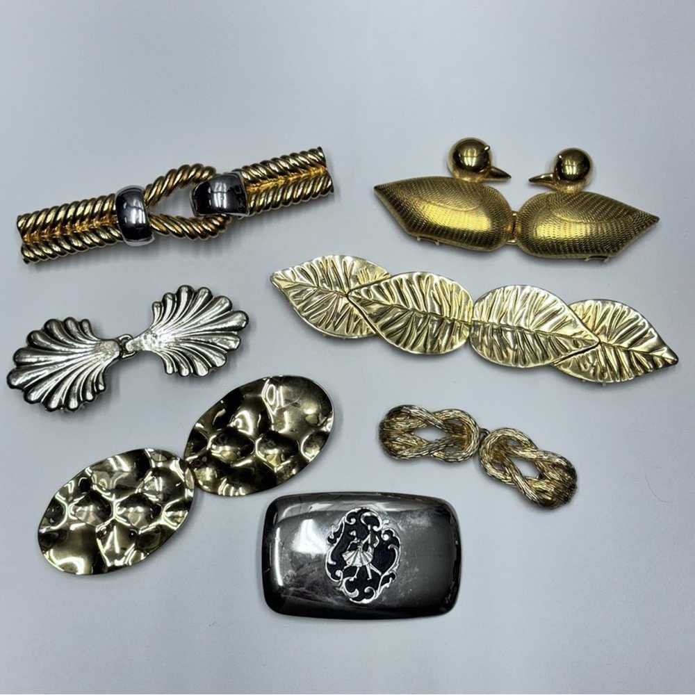 Vintage Gold and Silver Tone Belt Buckle Bundle - image 1