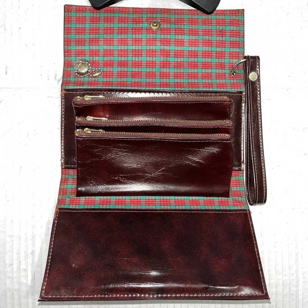 Vintage Leather Wallet Unique Multicompartment Ma… - image 3