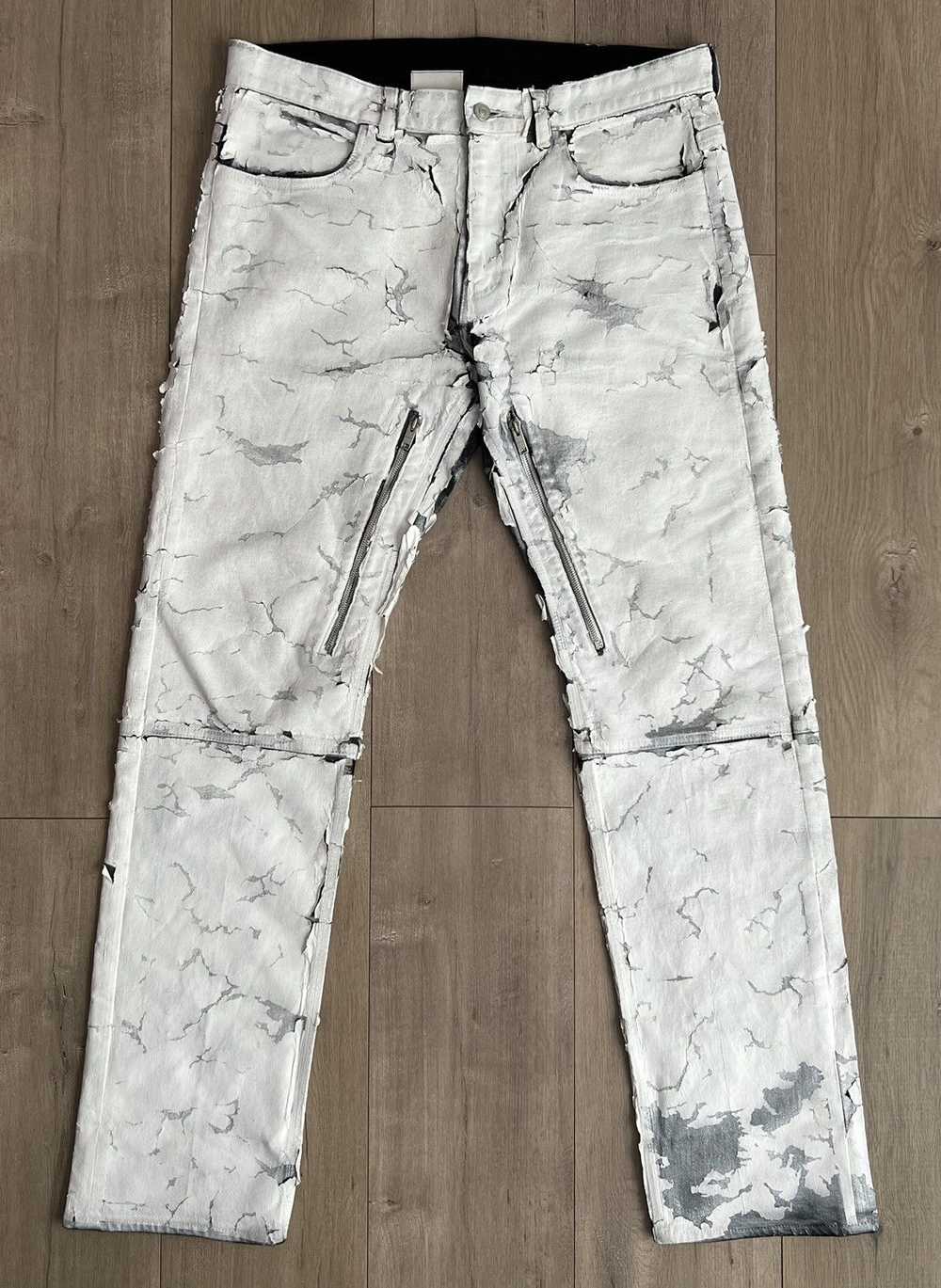 Givenchy Givenchy Rare White Cracked Painted Runw… - image 2