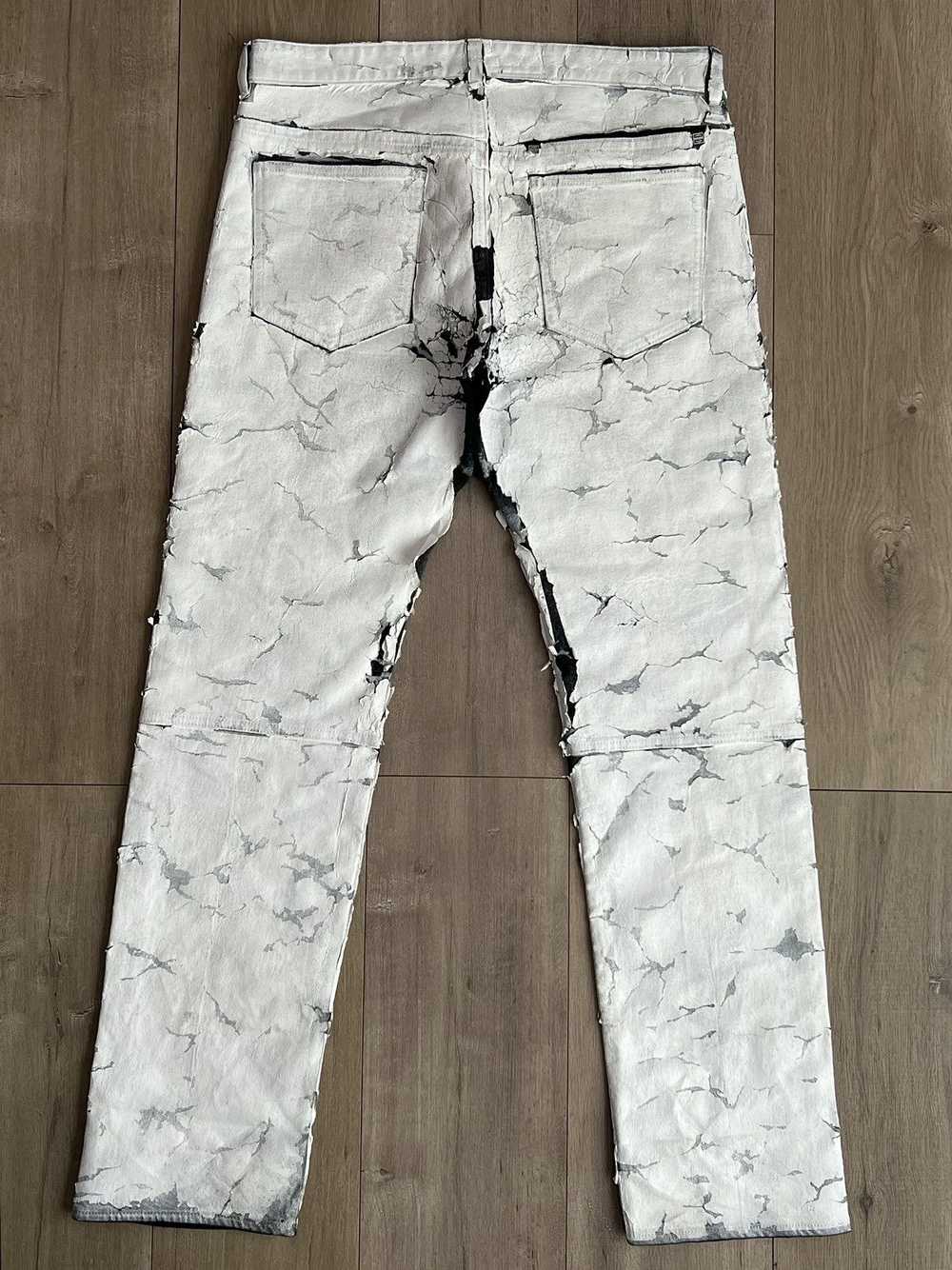 Givenchy Givenchy Rare White Cracked Painted Runw… - image 3